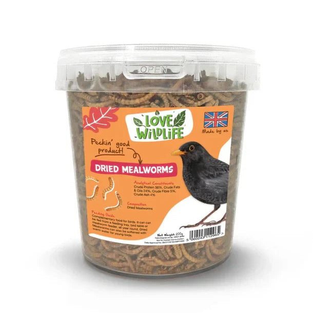 Dried Mealworms 200g tub